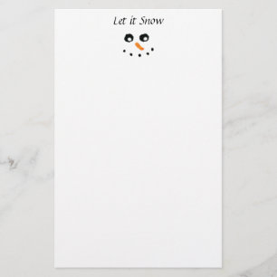 Let it Snow snowman stationary Stationery