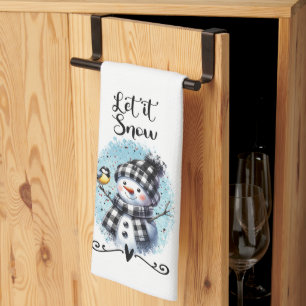 Let it Snow Snowman Tea Towel
