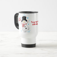 Let It Snow Snowman Travel Mug