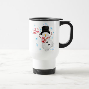 Let It Snow Snowman Travel Mug
