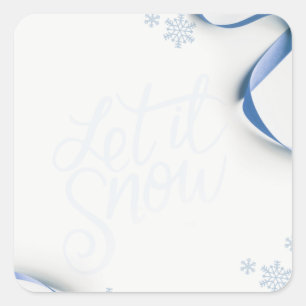 Let It Snow Square Sticker