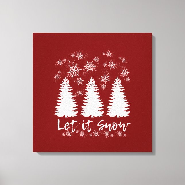 Let it Snow Stretched Canvas Print (Front)