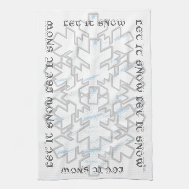 LET IT SNOW TEA TOWEL (Vertical)