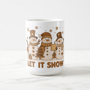 Let It Snow Trio Snowman Coffee Mug