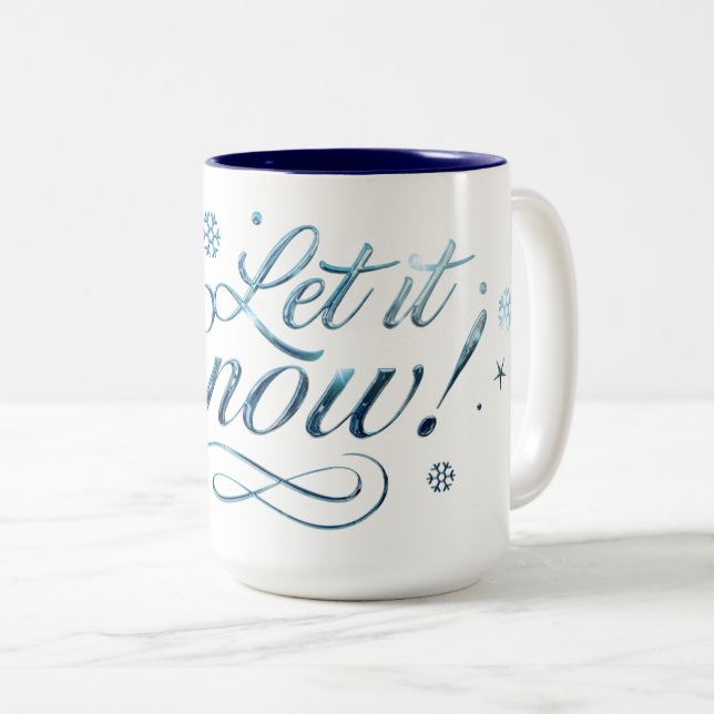 Let It Snow Two-Tone Coffee Mug (Front Right)
