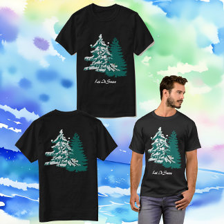 Let it Snow Watercolor Winter Christmas Woodland T-Shirt