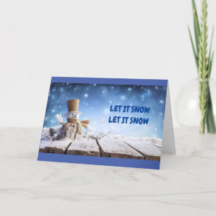 *LET IT SNOW* WHTIE CHRISTMAS WISHES TO YOU HOLIDAY CARD