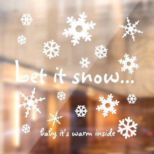 Let it snow window cling