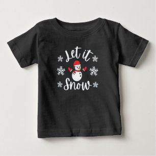 Let It Snow Winter Christmas Baby T-Shirt
