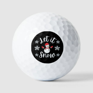 Let It Snow Winter Christmas Golf Balls