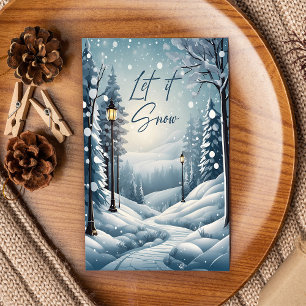Let it Snow Winter Christmas Holiday Card