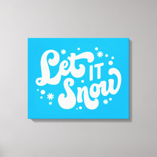 Let It Snow Winter Design Canvas Print