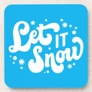 Let It Snow Winter Design Coaster