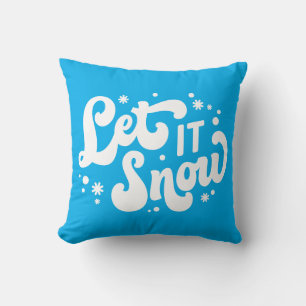 Let It Snow Winter Design Cushion