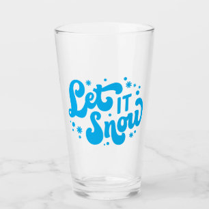 Let It Snow Winter Design Glass