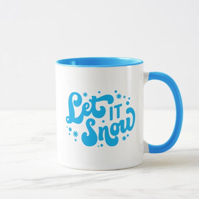Let It Snow Winter Design Mug (Right)