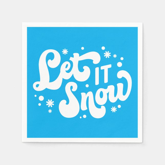 Let It Snow Winter Design Napkin (Front)