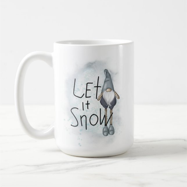 Let it Snow Winter Gnome Coffee Mug (Left)