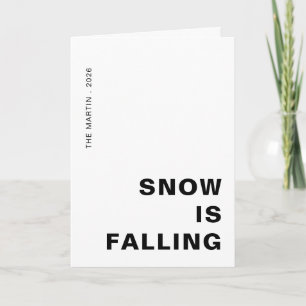 Let It Snow Winter Holiday Greeting with Festive  Card