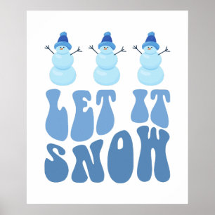 Let It Snow Winter Holiday Poster