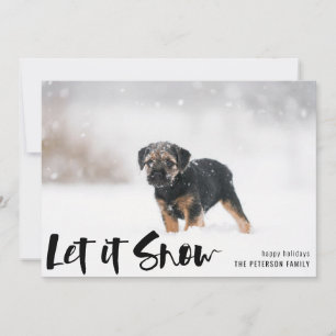 Let It Snow Winter Photo Holiday Card