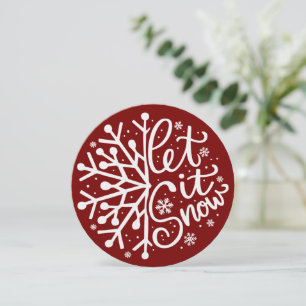 Let It Snow Winter Snowflake Holiday Season Invitation