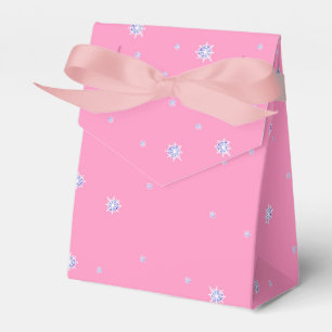 Let it Snow - Winter Snowflakes Pink Hue Favour Box