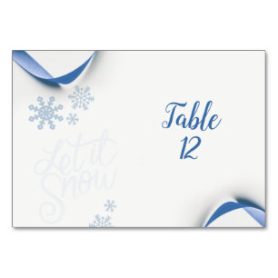 Let It Snow Winter Table Card
