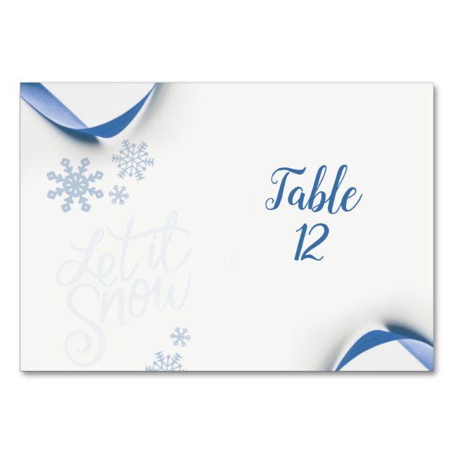 Let It Snow Winter Table Card (Back)