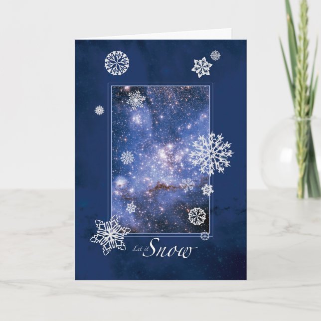 Let it Snow with Large Magellanic Cloud – Hubble Holiday Card (Front)