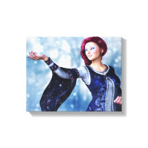 Let It Snow Wrapped Canvas Print