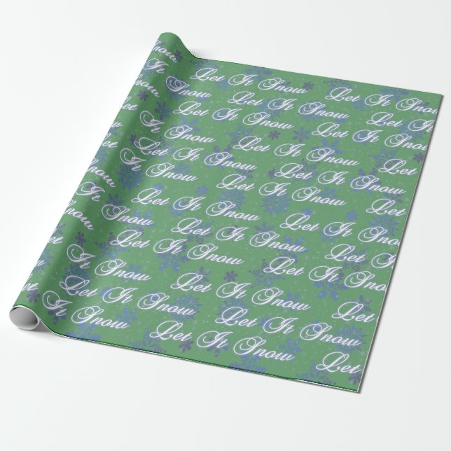 Let It Snow Wrapping Paper (Unrolled)