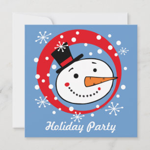 Let It Snowman Custom Holiday Invitation