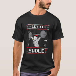 Let It Swole Ugly Christmas Sweater Funny Muscle S