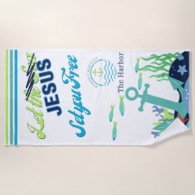 Let Jesus Set You Free Beach Towel