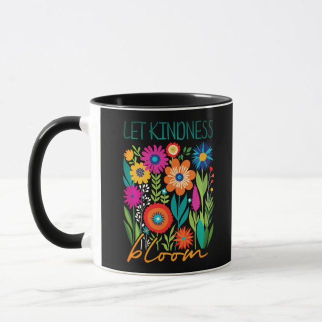 Let kindness bloom. coffee mug (Left)