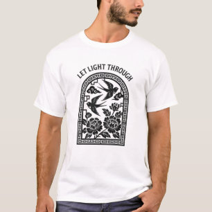 Let Light Through Swallow Panel T-Shirt