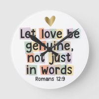 Let Love Be Genuine Bible Verse Art Print