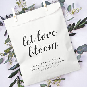 Let Love Bloom Minimalist Wedding Flower Seeds Favour Bags