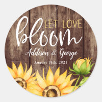 Let Love Bloom Sunflower Wedding Favour