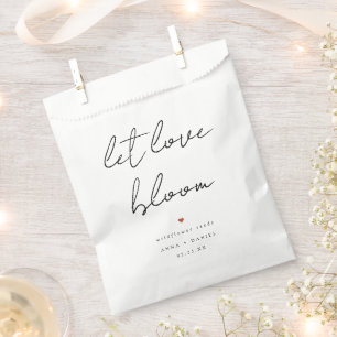 Let Love Bloom Wildflower Seeds Packet Wedding Favour Bags