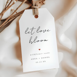 Let Love Bloom Wildflower Seeds Wedding Favour Gift Tags