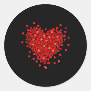 Let Love Fill Your Heart Valentines Teacher Female Classic Round Sticker