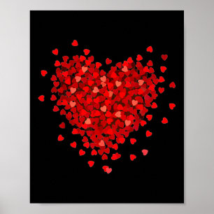 Let Love Fill Your Heart Valentines Teacher Female Poster