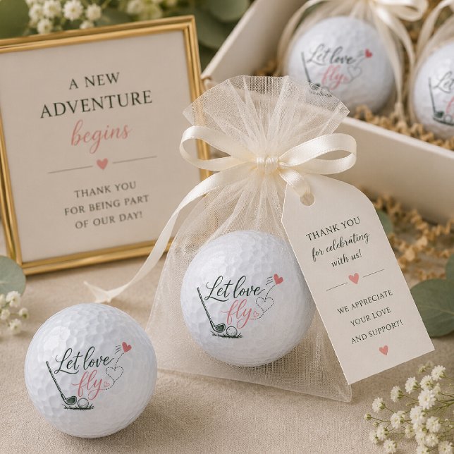 Let love Fly, Wedding Favour, Golf theme Wedding  Balls (Creator Uploaded)