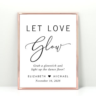 Let Love Glow Wedding Dance Floor Sign