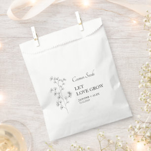 Let Love Grow Baby’s Breath Seed Wedding Favour Bags
