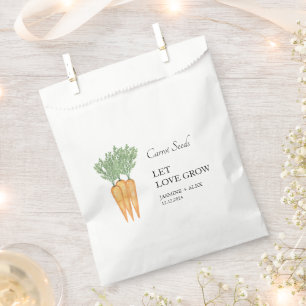 Let Love Grow Carrot Seed Wedding Favour Bag