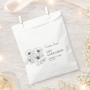 Let Love Grow Cosmos Seed Wedding Favour Bags