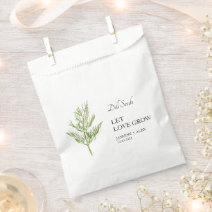 Let Love Grow   Dill Seed Wedding Favour Bag